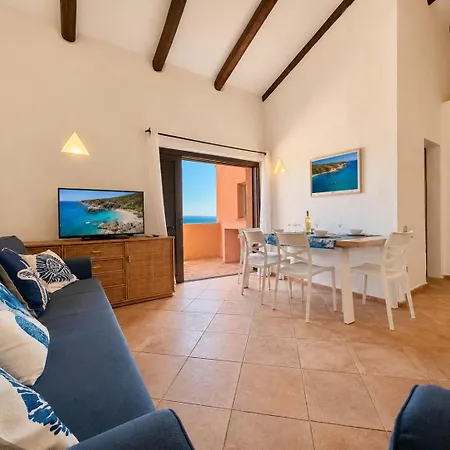 Daire Alba Ruja Panoramic Sea View 4 With Pool Porto Cervo